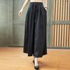 Pantalones Anchos de Hilo de Nube Fragante con Patrón de Tortuga para Mujer, Pantalones de Seda de Nueve Puntos, Culottes Versátiles de Verano, Pantalones Sueltos de Seda de Morera