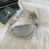 Outono 2026 Novo Estilo Coreano Tendência Strass Fashionável Chique Simples Versátil Bolsa de Ombro Transversal de Cintura Bolsa de Peito Transfronteiriça