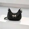 Bolsa Tote Feminina Elegante 2026 Nova Moda Textura Trançada Laço Alça de Corrente Bolsa de Ombro Transversal Grande Capacidade