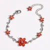 Bestseller transfronterizo: Pulsera linda y dulce estilo pastoral con diseños de corazón y flor, perfecta como regalo del Día de San Valentín para usar en capas