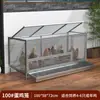 Gallinero para Uso Doméstico, Modelo Exterior Extra Grande, Antivecinos, Malla Densa, Impermeable, Gallinero Rústico con Limpieza Automática de Estiércol, Jaula de Cría