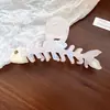 Presilha de cabelo com laço estampado em acrílico, luxo leve e alta moda, pinça de garra estilo étnico, design único, acessório de cabelo de nicho para mulheres