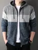 Sudadera con capucha para hombre nueva de Otoño e Invierno 2026, Engrosada y Cálida, Cárdigan de Punto Versátil, Chaqueta Suéter Casual, Moderna