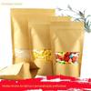 Sacos de Papel Kraft com Janela para Atacado para Nozes, Chá, Frutas Secas, Sacos para Embalagem de Alimentos, Sacos Autossustentáveis e Autoselantes para Doces, À Prova de Umidade para Produtos Secos