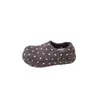 Sapatos de Pelúcia com Solado Grosso Espessado de Bolinhas Femininos 2026 Outono/Inverno Novos Sapatos de Algodão Slip-on Sapatos de Lã Bico Redondo Sapatos Birkenstock