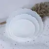 Molde de silicone para bandeja de mesa em forma de onda de resina cristalina DIY, moldes redondos de flor e fruta de três camadas, grandes, médios e pequenos