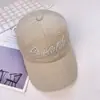 Gorra de Béisbol Retro Estilo Coreano con Bordado de Letras, Parte Superior Suave para Mujer, Versátil para el Verano, Protector Solar para Cara