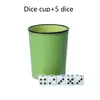 Copa para dados y set de dados de cuero PU silenciosos para bares, KTV y discotecas, utilizados para entretenimiento de lanzamiento de dados