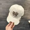 Gorra de béisbol para niños estilo callejero, versión coreana, con efecto desgastado, rota, ala ancha, bordado tridimensional, unisex, sombrero para protección solar