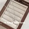 Colar de Prata Esterlina S925 de Camada Dupla Feminino Ins Simples Versátil Nicho High-end Estilo Coreano Corrente para Clavícula
