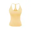 Top sin mangas gris estilo americano picante para chica con almohadillas en el pecho, Ropa exterior o interior de verano, Corte ajustado, Espalda bonita, Sin mangas