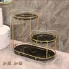 Prateleira de Ferro para Armazenamento de Cosméticos de Mesa Multicamadas Caixa de Armazenamento para Skincare Prateleira de Canto para Banheiro Organizador de Gel de Banho e Shampoo