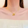 Pendente Hello Kitty Dourado Novo Fofo Mais Vendido, Acessório de Colar Versátil Simples e de Alto Padrão, Corrente para Clavícula de Luxo Leve