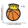 Novo adesivo de tecido bordado de basquete de desenho animado esportivo, etiqueta de tecido, acessório de vestuário, patch bordado para computador em estoque, atacado