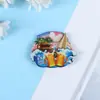 Imán de Refrigerador de Madera de la Ciudad de Shandong Exquisito Regalo Pequeño Conmemorativo del Turismo de la Ciudad Tendencia Nacional Imán de Refrigerador de Madera Listo en Stock