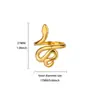 Anel em Ouro 18K Formato de Cobra Anel Personalizado Elegante de Aço Titânio Não Desbota Anel de Aço Inoxidável Atacado Transfronteiriço da Amazon