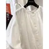 Camisa bordada de manga larga con cuello redondo, súper elegante, estilo coreano, para mujer, otoño, reductora de edad, estilo muñeca francesa, top holgado