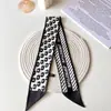 (Personalizado) Bufanda de Seda de Moda Corbata Lazo para el Cabello Adorno para la Cabeza Sentido de Alta Gama Pequeño Fresco Fina Estrecha Banda para el Cabello de Mujer Cinta Primavera y Otoño