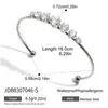 Pulsera Wanxing de Acero Inoxidable con Circonita Estilo Europeo y Americano, Estilo Clásico Versátil, Pulsera de Lujo Ligero para Mujer al por Mayor