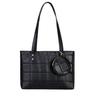 Bolsa Quadrada Pequena Portátil para Trabalho Moda Coreana Elegante Simples Duas Peças Acolchoada Malha Grande Bolsa de Ombro Feminina