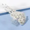 Pente de Cabelo com Flor de Seda, Acessórios de Cabelo com Flores, Lindo Vestido de Casamento, Acessórios de Pente de Cabelo, Adorno de Cabeça para Noiva, Novo Estilo de Casamento