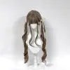 [Peinado Trenzado Semirecogido] Peluca para Mujer, Estilo Lolita Dulce, Cabello Largo Rizado 80 cm, Estilo de Pieza Completa Atada a Mano