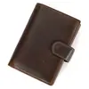 Billetera de Cuero Genuino Porta Monedas Múltiples Tarjetas Piel de Vaca de Primera Capa Plegable Corto Explosiones de Amazon Bolso de Piel Aceitada Plata Rota