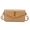 Bolso Pequeño Cuadrado de Nicho Transfronterizo, Nuevo Modelo de Primavera, Bolso de Hombro Ysl, Bolso de Cadena Vintage, Bolso de Hombro Cruzado con Textura Elegante