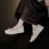 Bailarina Deportiva Cómoda Antideslizante Moño Piel de Oveja Mary Jane 2026 Otoño Tacón Bajo Punta Cuadrada Piel Genuina Hebilla Zapatos Individuales