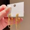 Aretes Largos de Borlas Metálicas con Aguja de Plata S925 para Mujer, Lujo Accesible, Aretes de Diseño de Alta Gama, Aretes Modernos Elegantes y Versátiles