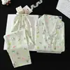 Pijama infantil estilo princesa, de manga larga, para primavera y otoño, con diseño de nube de dibujos animados, hecho de algodón fino, nueva colección 2026, ropa de estar para niñas de verano
