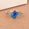 Zhen Rong ebay Hot Selling Novo Vintage Thai Prata Azul Gem Anel de Noivado Europa e América Hot Selling Cross-border Primeira Jóia
