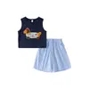 Traje Infantil 2026 Verano Nuevo Estilo Chaleco de Cachorro para Niños Pantalones Cortos Casuales sin Mangas a Cuadros Conjunto de Dos Piezas de Verano