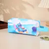 Nueva Bolsa para Lápices de Niños Stitch con Cordón PU Doble Cara Estampado Completo Gran Capacidad Bolsa de Almacenamiento para Material Escolar de Estudiantes