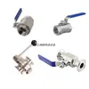 Válvula de aço inoxidável de 4 pontos com rosca interna, válvula de esfera de conexão rápida, válvula borboleta, acessórios para equipamentos, interruptor de controle, 2 pontos de rosca interna dupla, 1/2 polegada