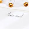 Pendientes Asimétricos de Plata de Ley S925 con Signo de Interrogación y Exclamación Simples de Personalidad Joyería Elegante de Nicho Pendientes Mini Pequeños