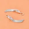 Prata Esterlina S925 Prata Lisa Artesanal Pingente de Franja de Prata Pulseira Artesanal DIY Pingente de Pulseira de Cristal Acessórios de Prata