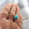 Collar de corazón acero inoxidable fundición a presión goteo de aceite corazón de durazno colgante joyería para mujer con cadena todo-partido acero de titanio estilo coreano joyería