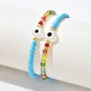 Amazon Transfronterizo Nuevo Pulsera Ojo del Diablo Pequeña Fresca Cuentas de Arroz Azul Cielo Cristal Pulsera Trenzada Ajustable