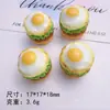 Juguete de Comida Simulada Huevo Hamburguesa DIY Pegamento de Crema Funda para Teléfono Móvil Pasador Cuerda para el Cabello Flor para Zapatos Colgantes Adornos Material de Resina
