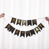 Bandera de cumpleaños siamesa tarjeta de papel oro y plata oro rosa letras inglesas tronco de cumpleaños siamés decoración sorpresa