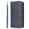 Adequado para Apple 14Pro Max Nove Cartões Zíper Iphone13/12Mini Cartão Telefone Capa de Couro