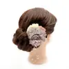 Horquilla Hanfu con Accesorios de Perlas Artificiales, Pinza para el Cabello de Flor de Seda para Vacaciones en la Playa, Adorno Floral para el Cabello, Lazo