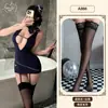 Laranja Amizade Lingerie Sexy Sexy Aeromoça Saia de Quadril Uniforme Desejo Puro Não Precisa Tirar Abstinência Tentação Pijama Qqny Conjunto Mulheres