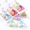 Super Flash Triángulo Moca Cristal de Vidrio Garra de Garra Cosida a Mano Taladro de Garra Engrosado Accesorios de Taladro Cosidos a Mano para Ropa DIY Vestido de Novia