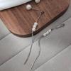 Pendientes largos con borlas de plata de ley 925, accesorios para mujer, otoño e invierno, nuevos pendientes de alta gama, minimalistas, de nicho.
