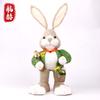 Figura de Animal Conejo de Paja Grande Hecha a Mano para Exportación, Regalo de Jardín de Infancia Estilo Bosque, Decoración del Hogar, Arreglo Pastoral