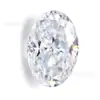 Moissanita tallada en hielo con forma de huevo, moissanita ovalada color D ultra blanca con acabado tallado en hielo, piedra suelta con certificado, sin marca de aro