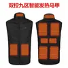Chaleco Térmico Caliente de Venta Cruzada en Stock con Cuello Alto, Chaleco de Calefacción Eléctrica, Carga USB, Temperatura Constante Inteligente, Ropa Térmica Calefactora
