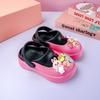 Zapatos de Verano de Tela de Coco de Dibujos Animados para Niñas con Agujeros Puntera Redonda Francesa Boca Baja Bonitos Calzado Exterior Suela Suave Zapatos para Pisar